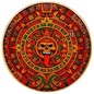 In Stock! 2024 1 oz Mexican Libertad Aztec Calendar 24k Gold Gilded Colorized Silver Coin