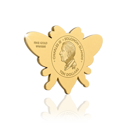 2026 Solomon Islands Honey Bee Shaped 1/1000 oz Gold Coin (07/08)