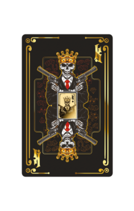 In Stock! 2025 Gabon Playing Cards King of Spades 1/1000 oz Gold in Card