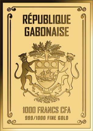 In Stock! 2025 Gabon Playing Cards King of Spades 1/1000 oz Gold in Card