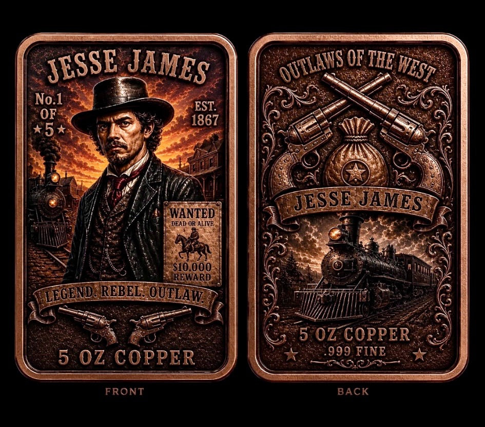 In Stock! One-Day Offer! Jesse James 5 oz Copper