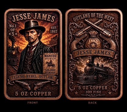In Stock! One-Day Offer! Jesse James 5 oz Copper