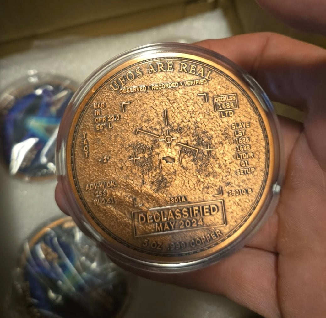 In Stock! New Series! UFO SIGHTINGS: DECLASSIFIED SERIES 5 oz Copper
