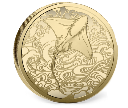 2026 Pitcairn Islands Ocean Wonders Stingray 0.5g Gold Coin (07/31)