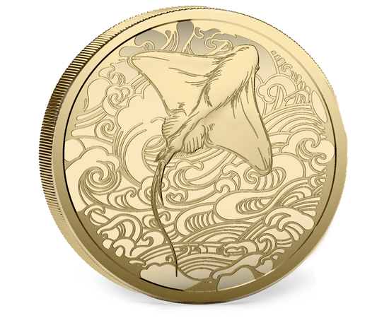 2026 Pitcairn Islands Ocean Wonders Stingray 0.5g Gold Coin (07/31)