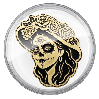2026 Liberia La Catrina Shaped 1/1000 oz Gold Coin