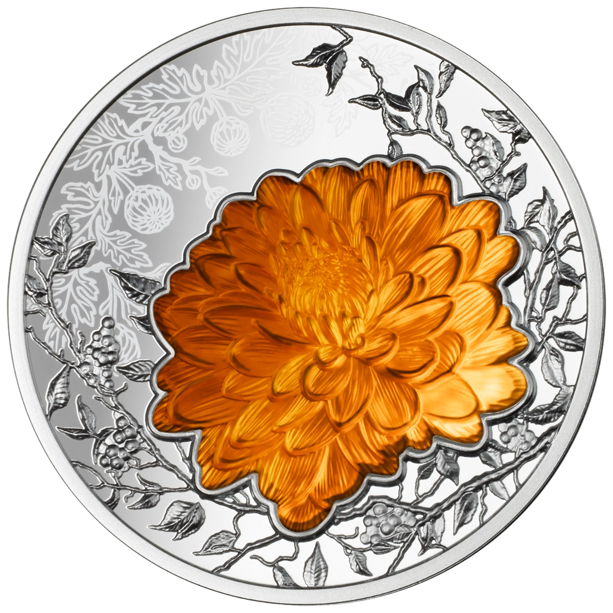 2026 Niue Flowers of the Four Seasons - Chrysanthemum 1 oz Silver Coin