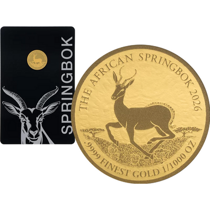 2026 Burundi Krugerrand 1/1000 oz Gold Coin in Card (08/04)