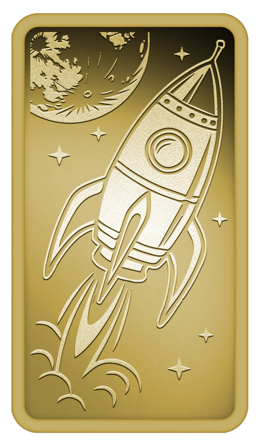 2026 Liberia Retro Rocket 1/200 oz Gold Coin (07/03)