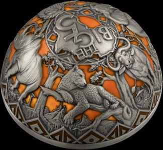 2026 Burundi Big 5 Africa Half-Spherical 2 oz Silver Coin