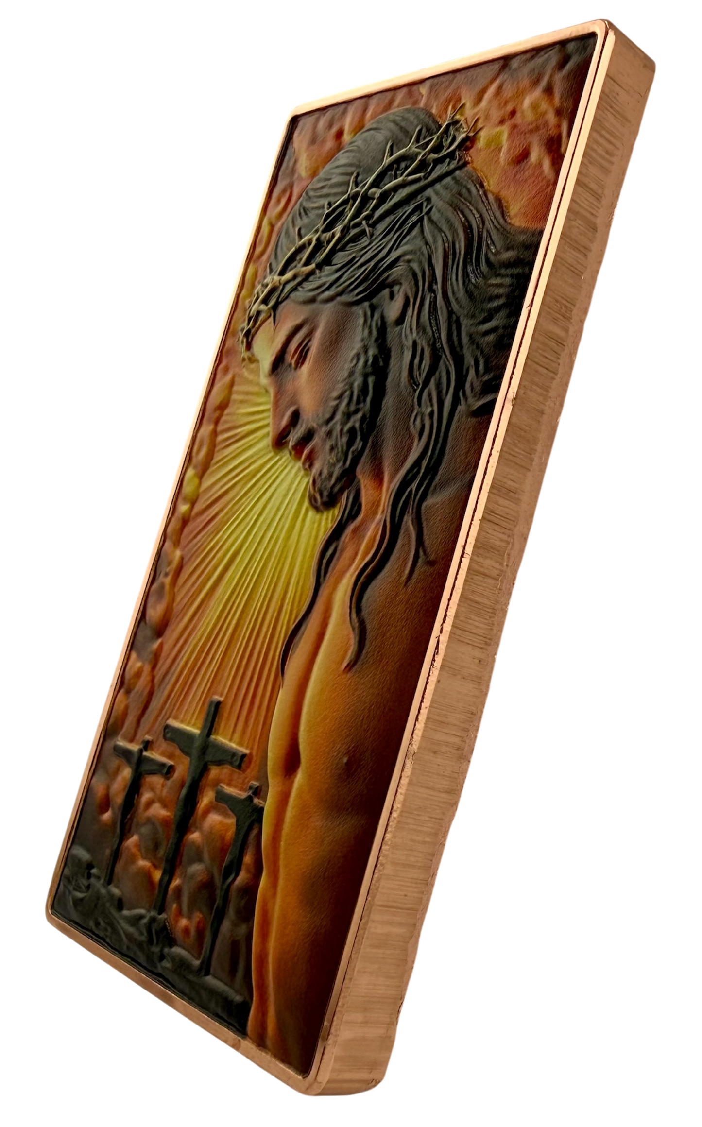 Jesus - He is Risen Colorized 5 oz Copper Bar (06/24)