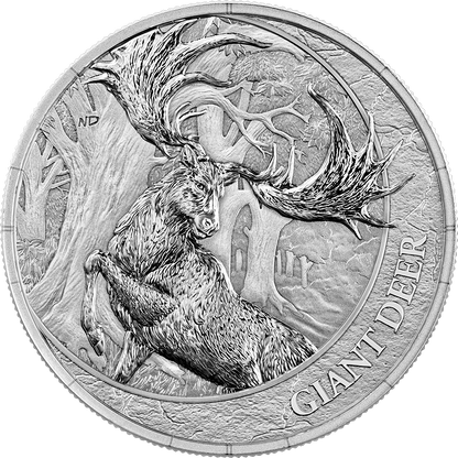 Estimate: 2026 Liberia Megafauna - Giant Deer BU 1 oz Silver Coin