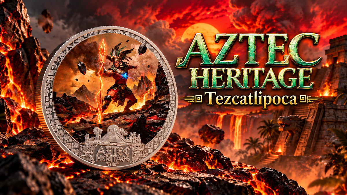 2026 Liberia Aztec Heritage Tezcatlipoca 1/2 oz Silver Coin
