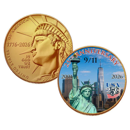 2026 U.S. Half Dollar 9/11 25th Anniversary Colorized & Gold Plated Coin (07/03)