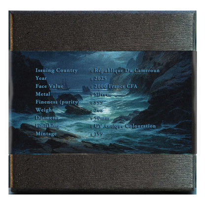 In Stock! 2025 Cameroon Seduction of the Sea Siren 2 oz Silver Coin (Antique)