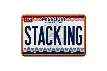2027 Stacking Across America Missouri License Plate Colorized 1 oz Copper Bar (Series 3) - Tennessee