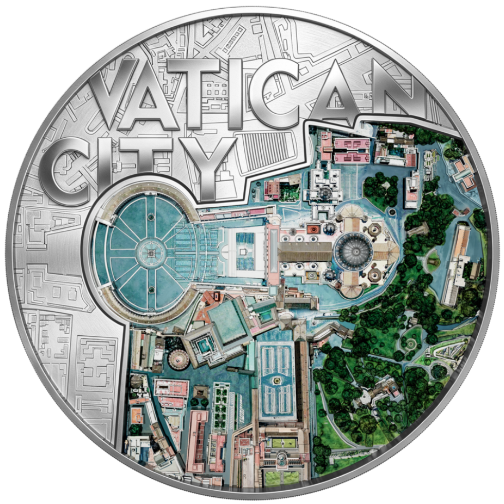 2025 Samoa The View From Above - Vatican City 2 oz Silver Coin (06/22)