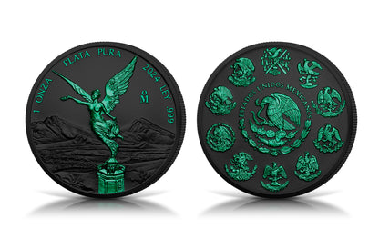 2024 Mexico Libertad Black Platinum Poison Edition 1 oz Silver Coin (07/17)