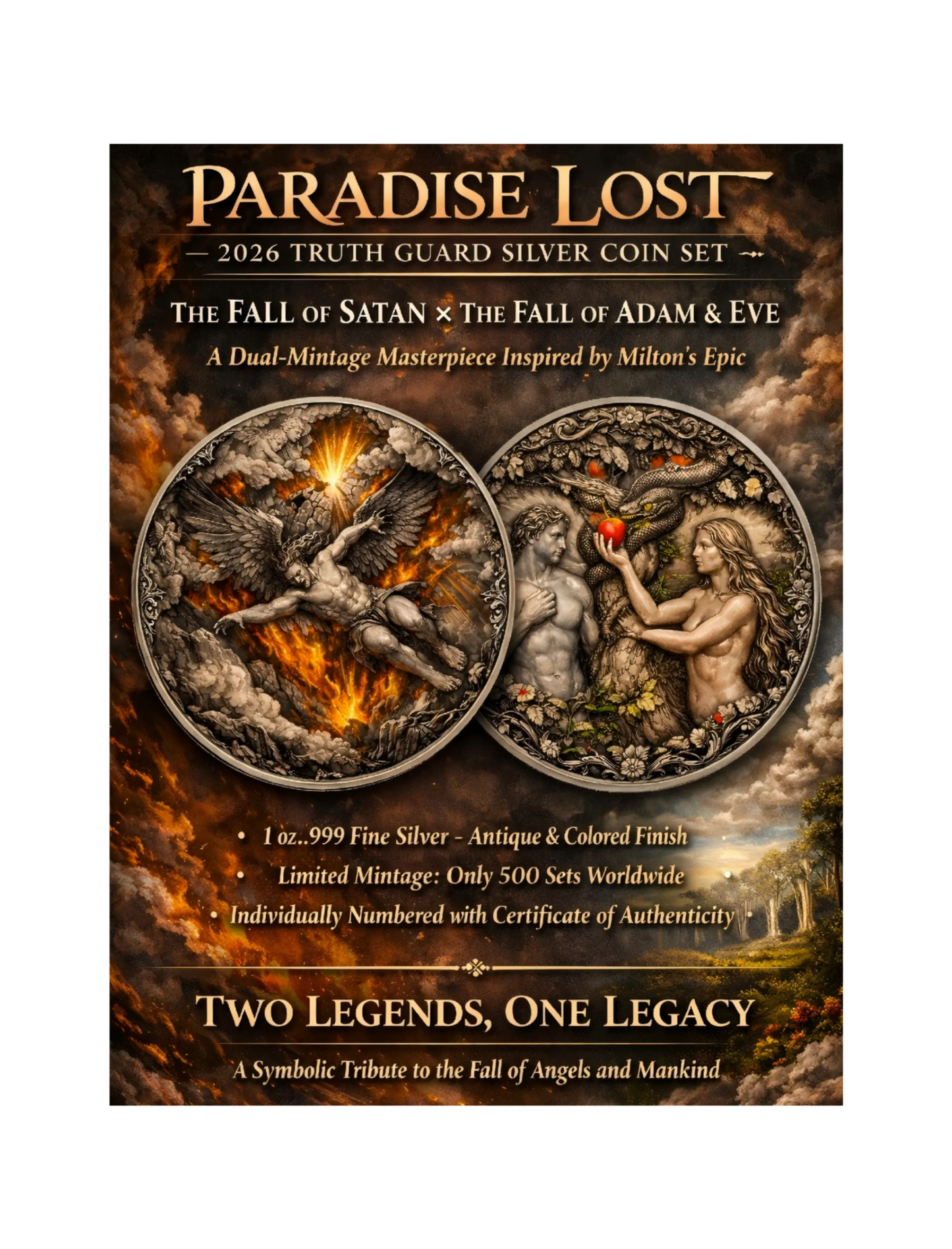 2026 Truth Guard Paradise Lost 2 x 1 oz Silver Coin Set (07/13)