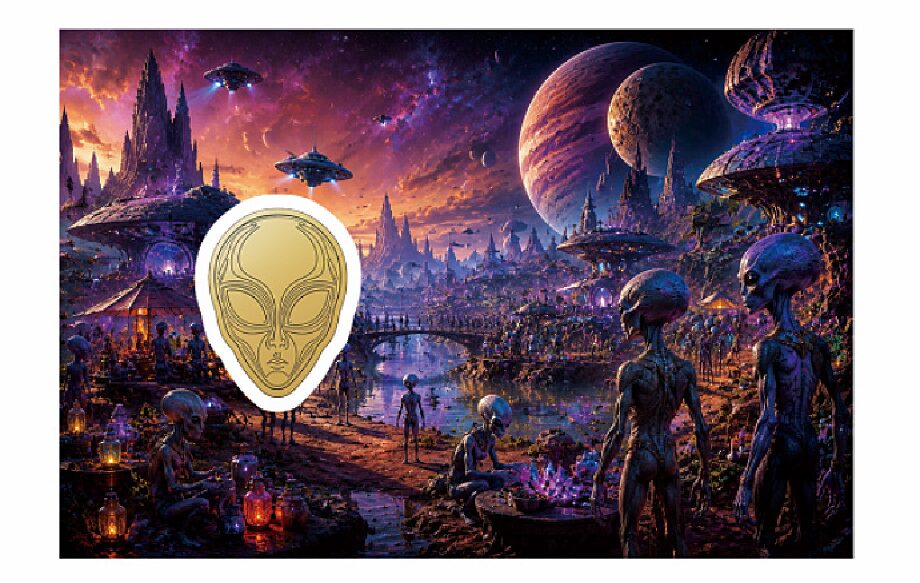 The Galactic Colony 1/1000 oz Gold Medal in Card (07/03)