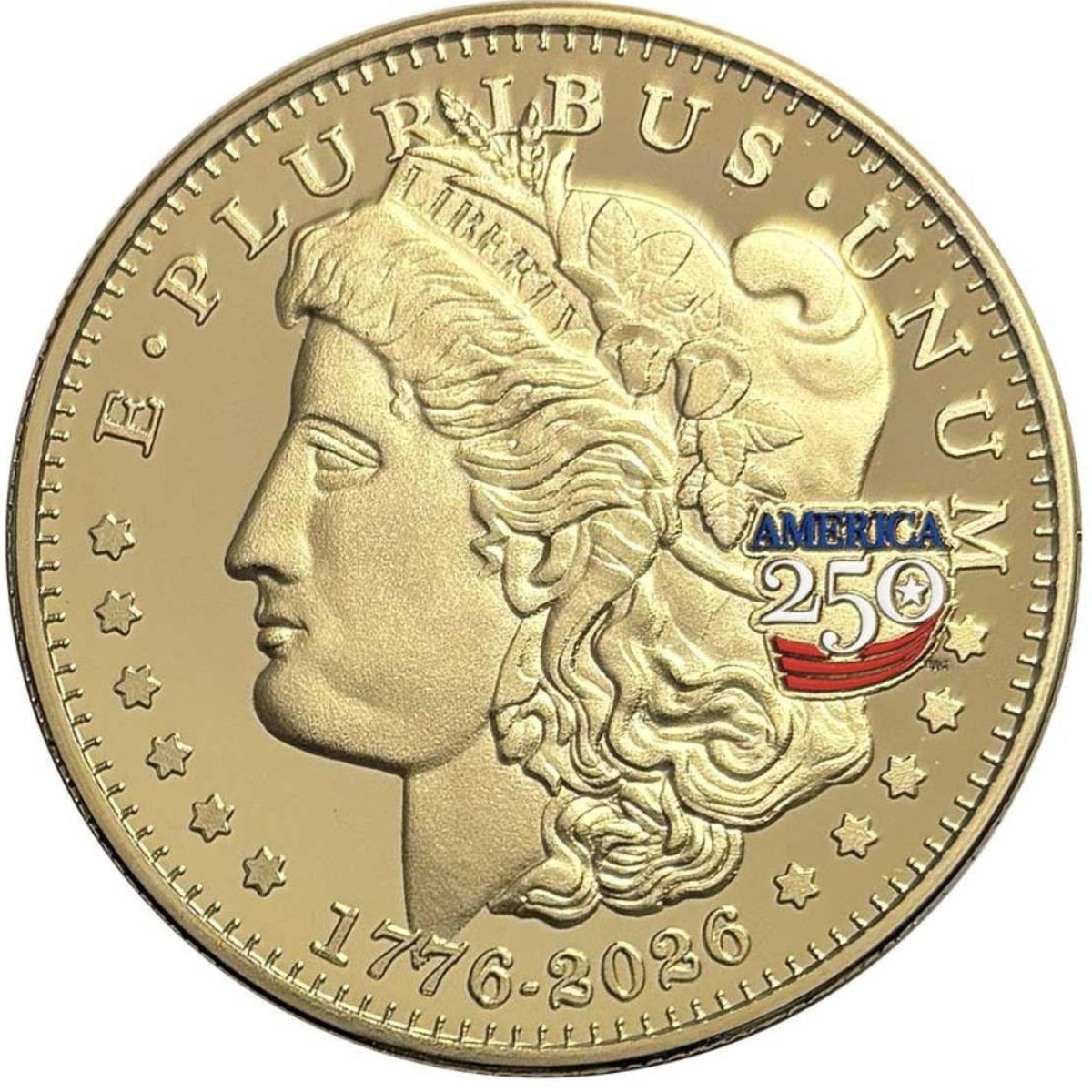 1776-2026 America 250 'Morgan Dollar - Golden Proof' CN Medal