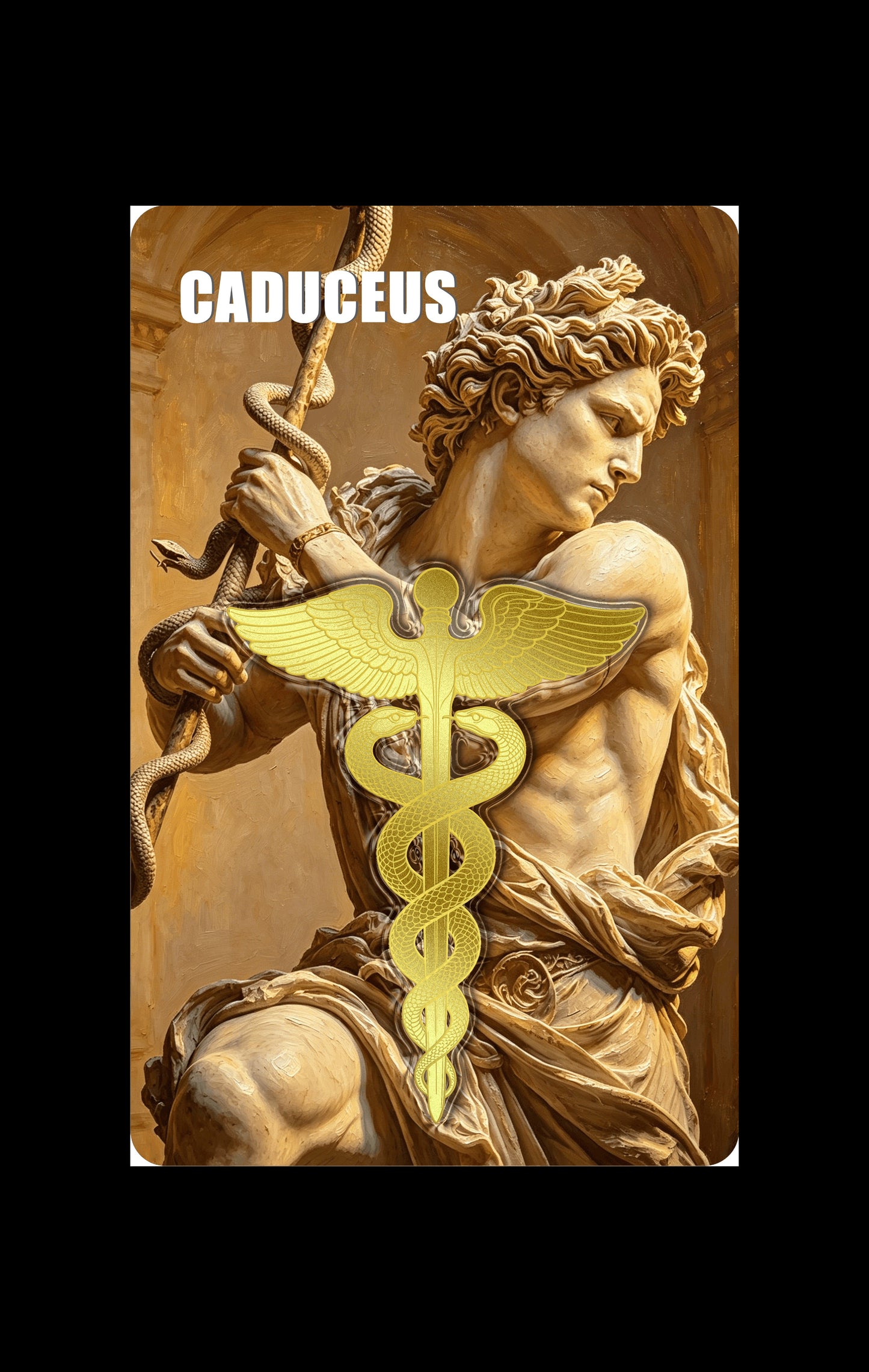 2026 Caduceus Shaped 1/1000 oz Gold Medal in Card (07/08)