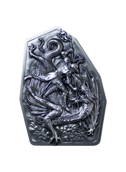 Estimate: 2026 Cameroon St. George & the Dragon Stacker 2 oz Silver Coin