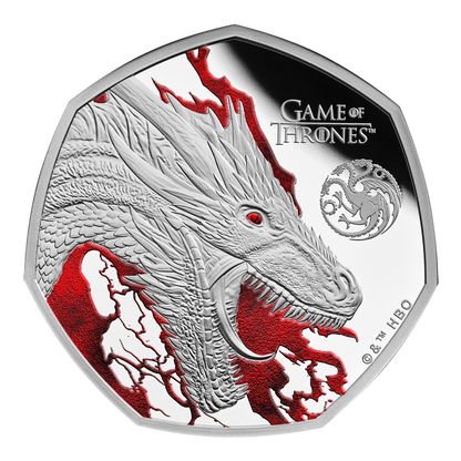 2026 Great Britain Game of Thrones Fire Proof Colorized 8g Silver Coin (07/11)
