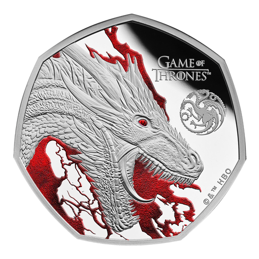 2026 Great Britain Game of Thrones Fire Proof Colorized 8g Silver Coin (07/11)