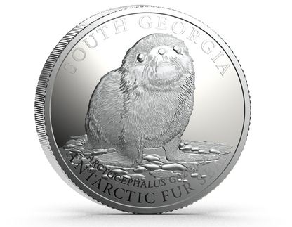 2027 South Georgia Antarctic Fur Seal Proof 2 oz Silver Coin