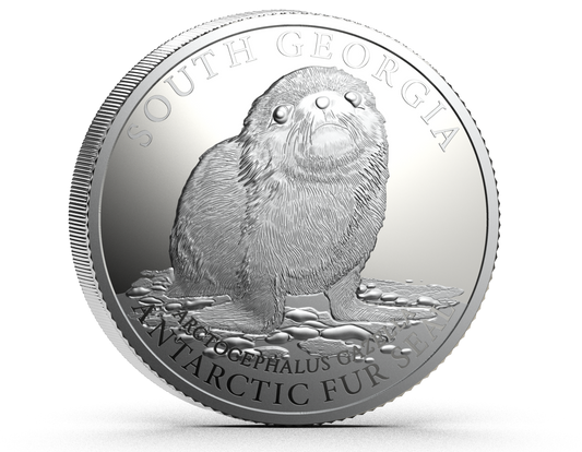 2027 South Georgia Antarctic Fur Seal Proof 2 oz Silver Coin