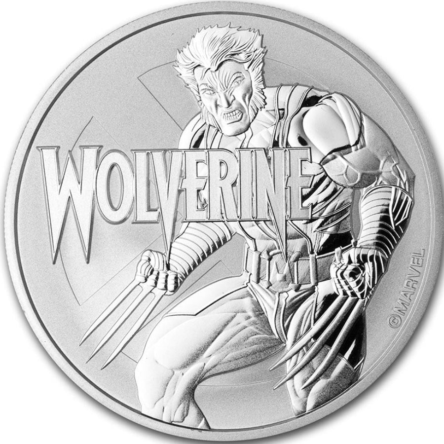 In Stock! 2021 Tuvalu 1 oz Silver $1 Marvel Series Wolverine BU