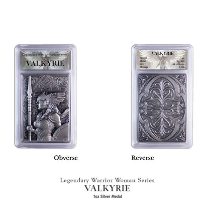 In Stock! 2025 South Korean Legendary Warrior Woman Valkyrie 1 oz Silver Antiqued Medal