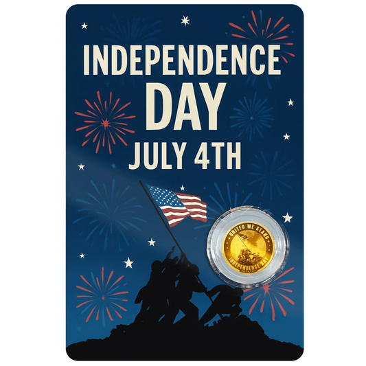 In Stock 2026 Liberia United We Stand IWA Jima 1/1000 oz Gold Coin in Card