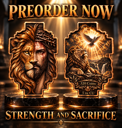 Strength & Sacrifice Shaped 5 oz Copper Medal