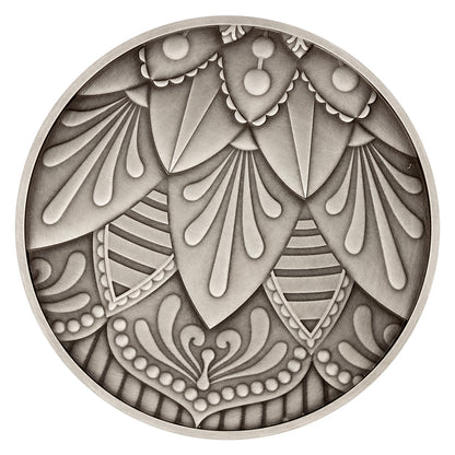 2026 Mandala Chakra Harmony with Rhodochrosite 3 oz Silver Medal (06/25)