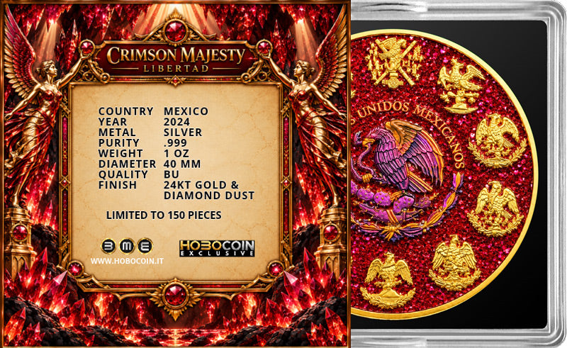 2024 Mexico Libertad Crimson Majesty Edition 1 oz Silver Coin