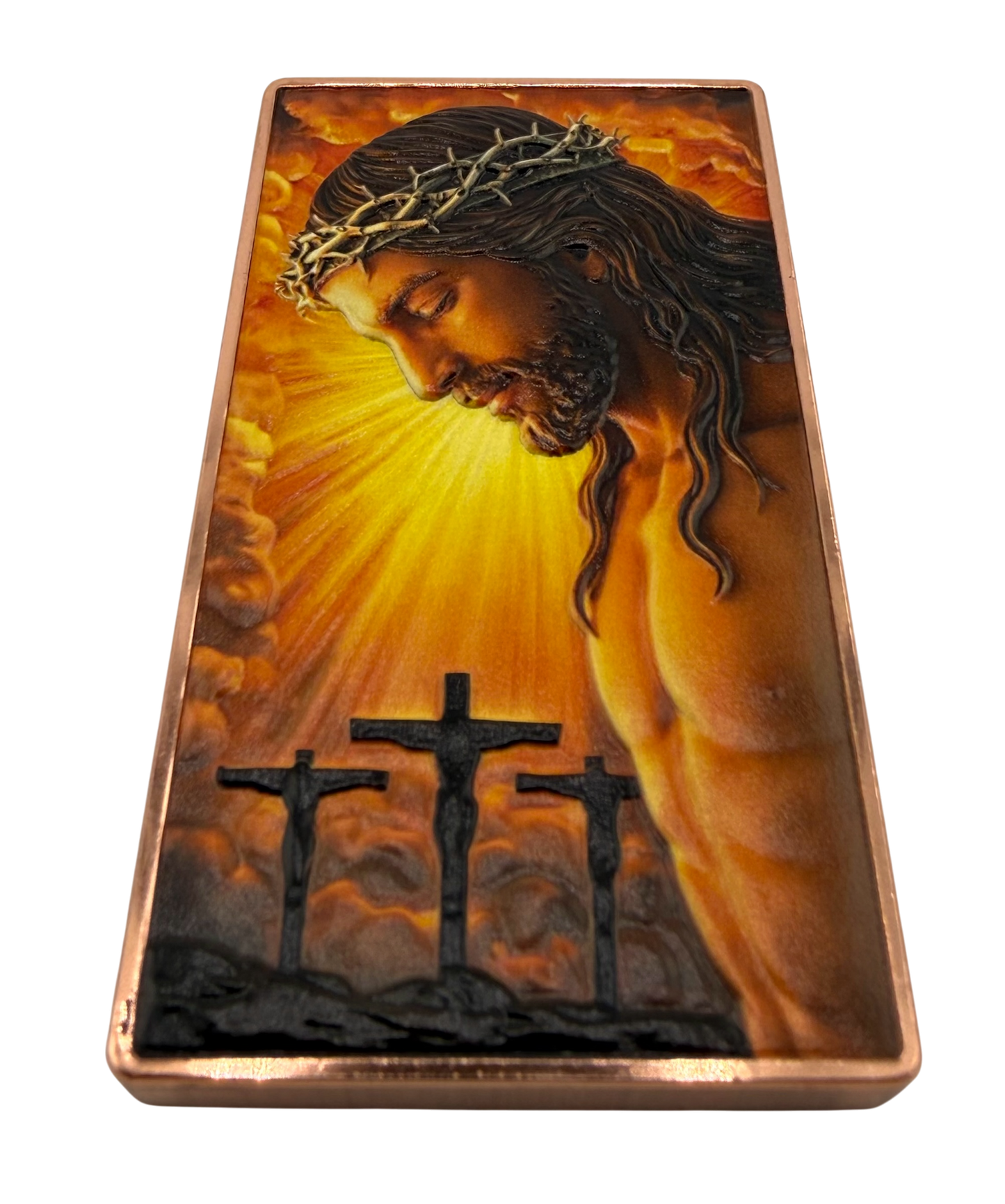 Jesus - He is Risen Colorized 5 oz Copper Bar (06/24)
