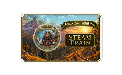 2026 Solomon Islands Engines of Progress - Steam Train 10g CN Coin in Card