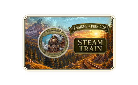 2026 Solomon Islands Engines of Progress - Steam Train 10g CN Coin in Card