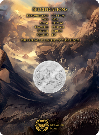 Estimate: 2026 Malta Golden Eagle BU 1/10 oz Silver Coin in Card