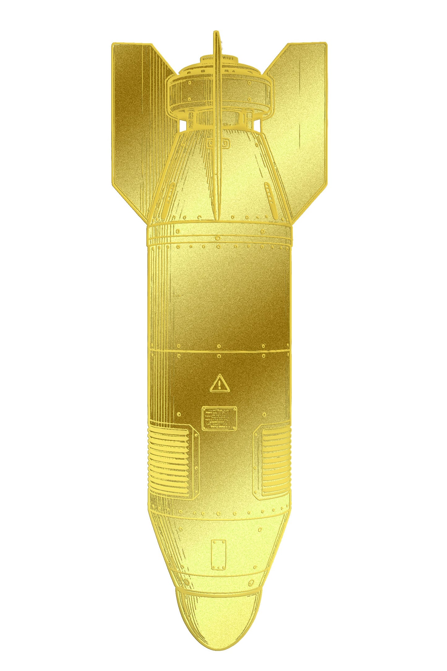 Nuclear Bomb Shaped 1/1000 oz Gold Medal in Card (06/22)