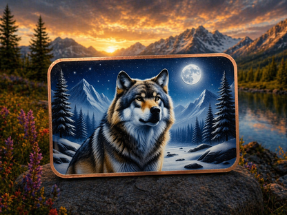 5oz Copper WOLF WITH CAPSULE