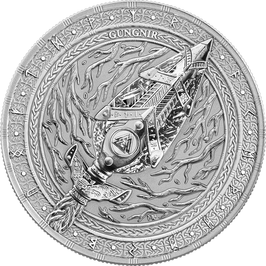Estimate: 2026 Germania Artefacts - Gungnir BU 1 oz Silver Coin