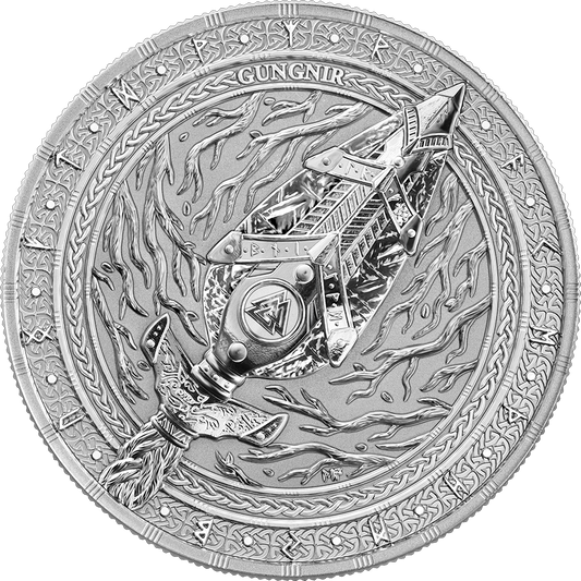 Estimate: 2026 Germania Artefacts - Gungnir BU 1 oz Silver Coin