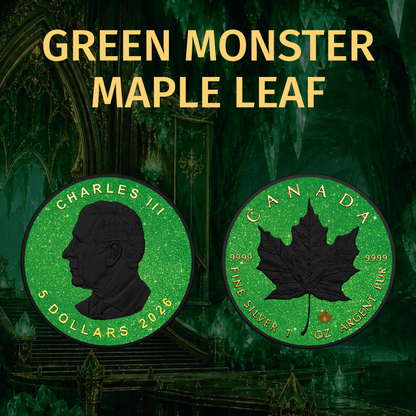 2026 Canada Maple Leaf Green Monster Edition 1 oz Silver Coin (07/17)