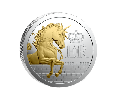 2026 Pitcairn Islands Queen's Beast Gold Gilt 5 x 1 oz Silver Coin Set (08/03)
