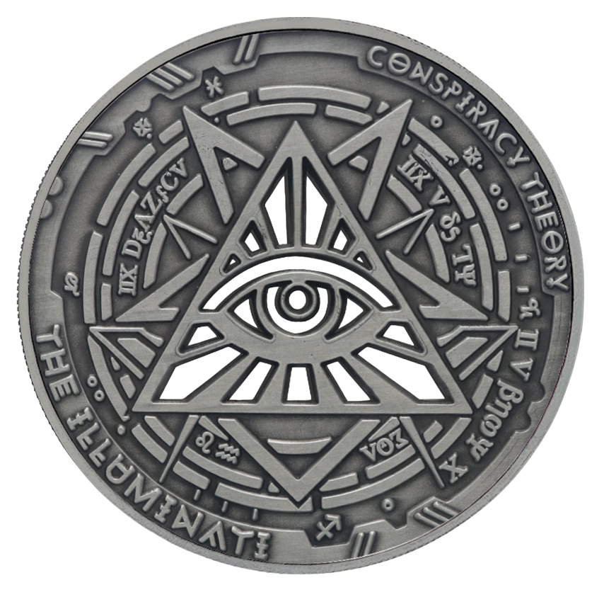 2022 Samoa Conspiracy Collection - Illuminati Cut-Out CN Coin in Card