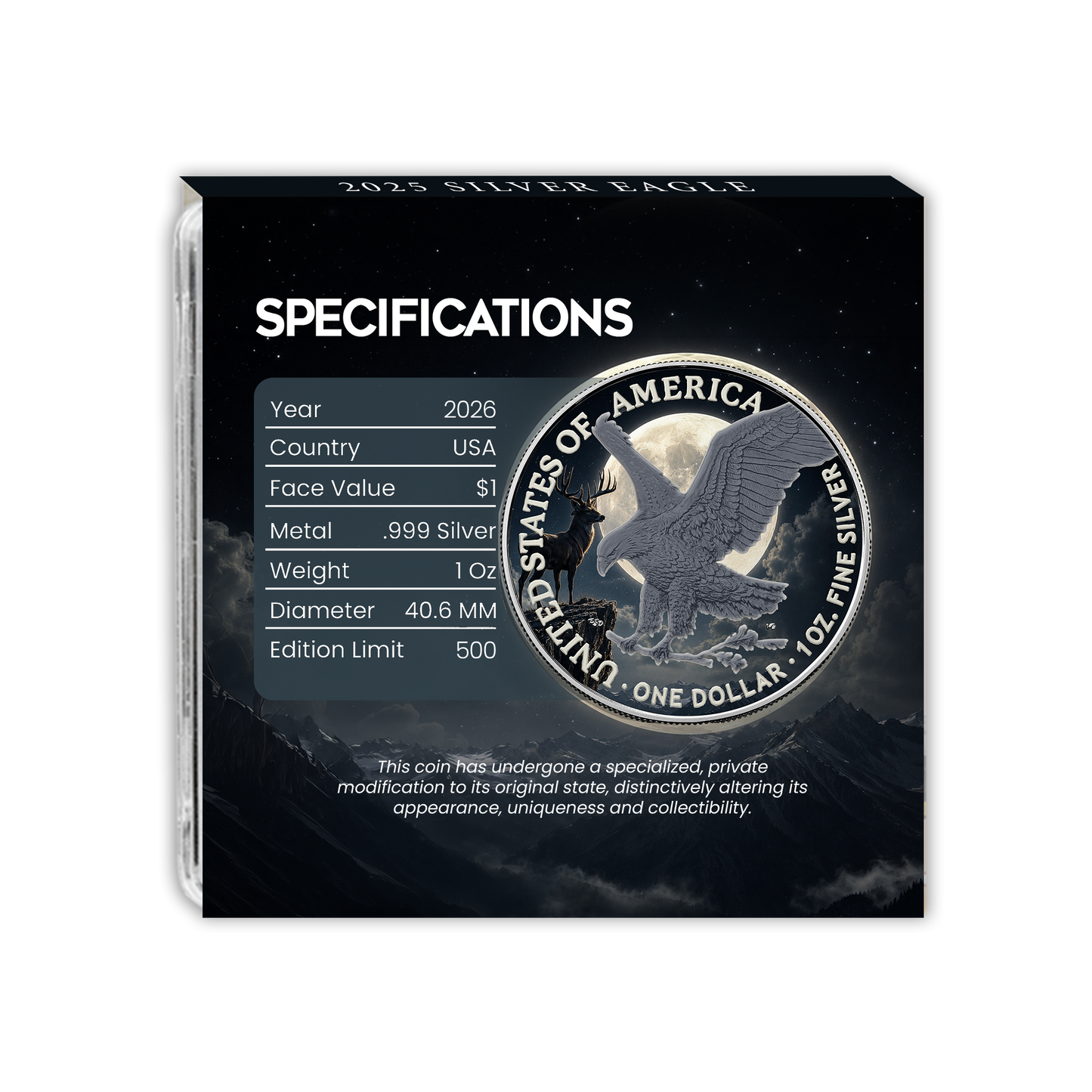 2026 U.S. Eagle Full Buck Moon Edition 1 oz Silver Coin (07/30)