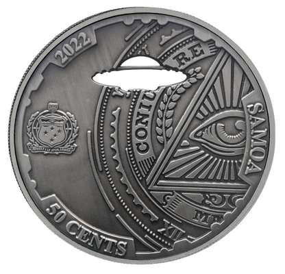 2022 Samoa Conspiracy Collection - Area 51 Cut-Out CN Coin in Card